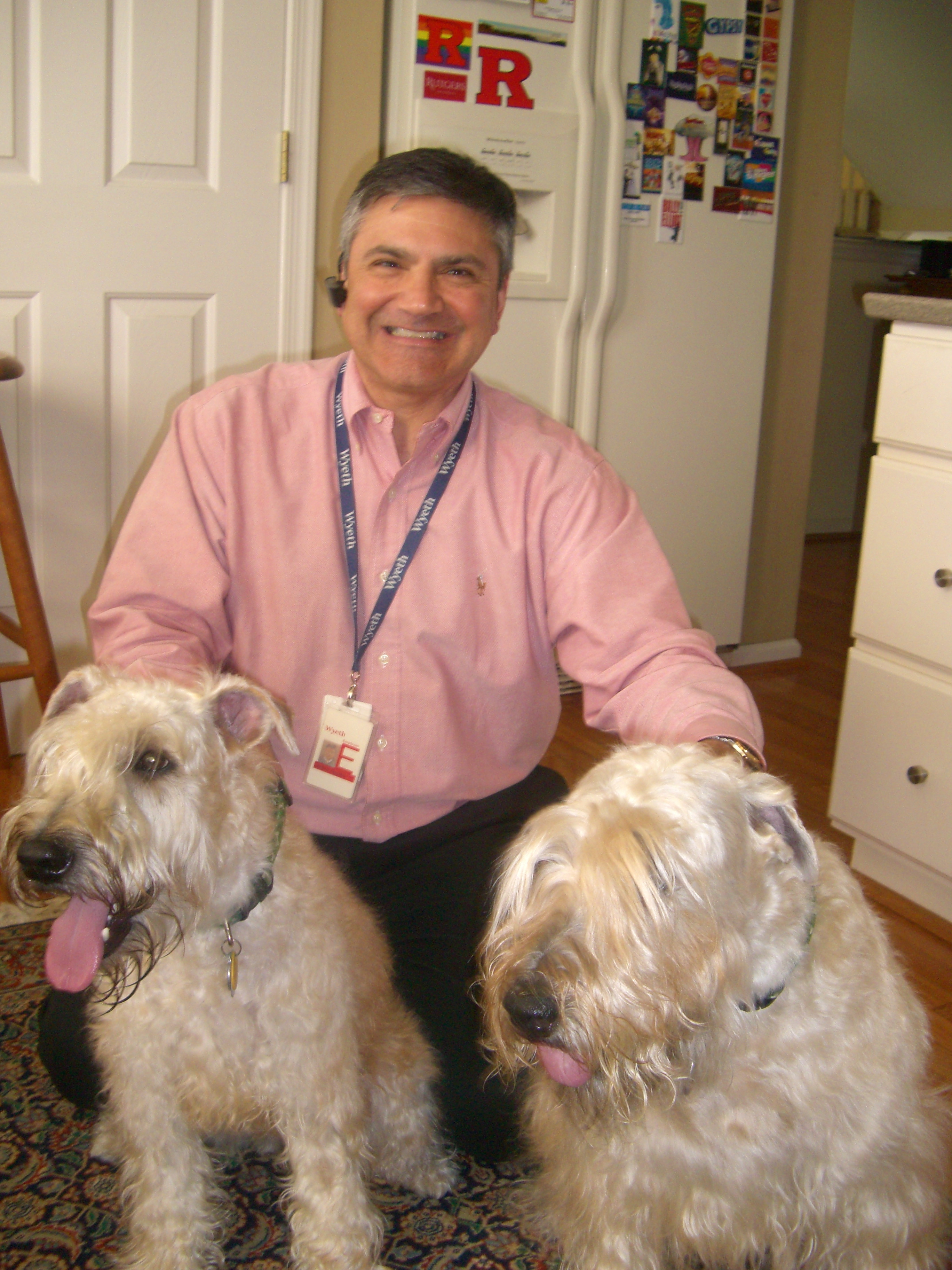 James F. Dougherty with dogs