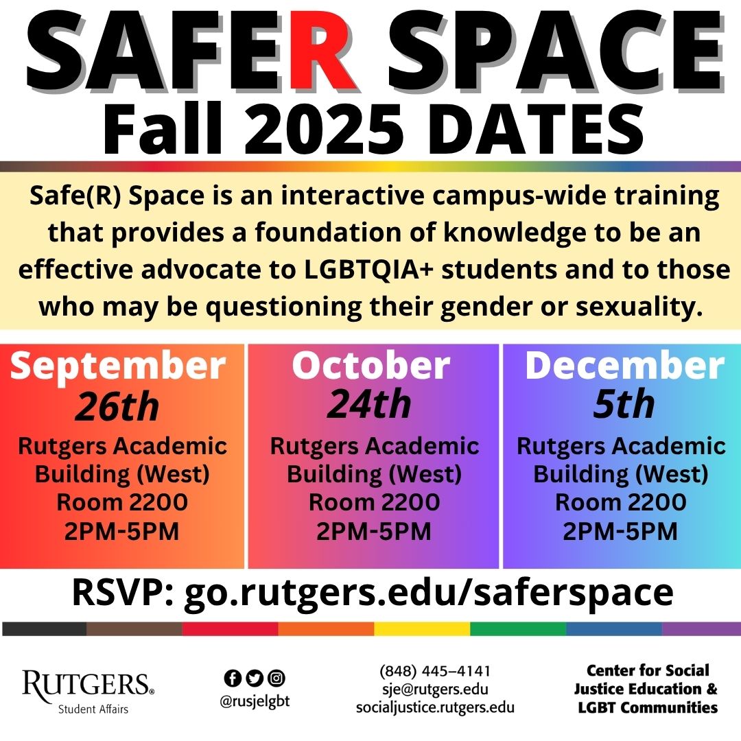 SafeR Space Fall 2025 Dates