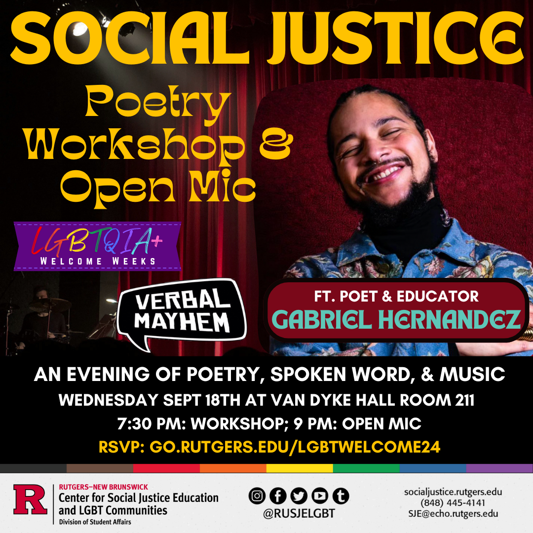 Social Justice Poetry Workshop & Open Mic