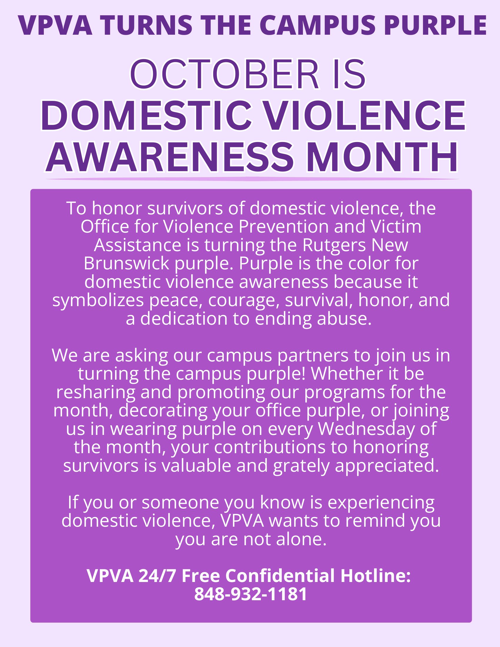 Domestic Violence Awareness Month